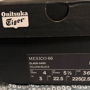 Onitsuka Tiger by Asics Mexico 66 Yellow Black Athletic Shoes